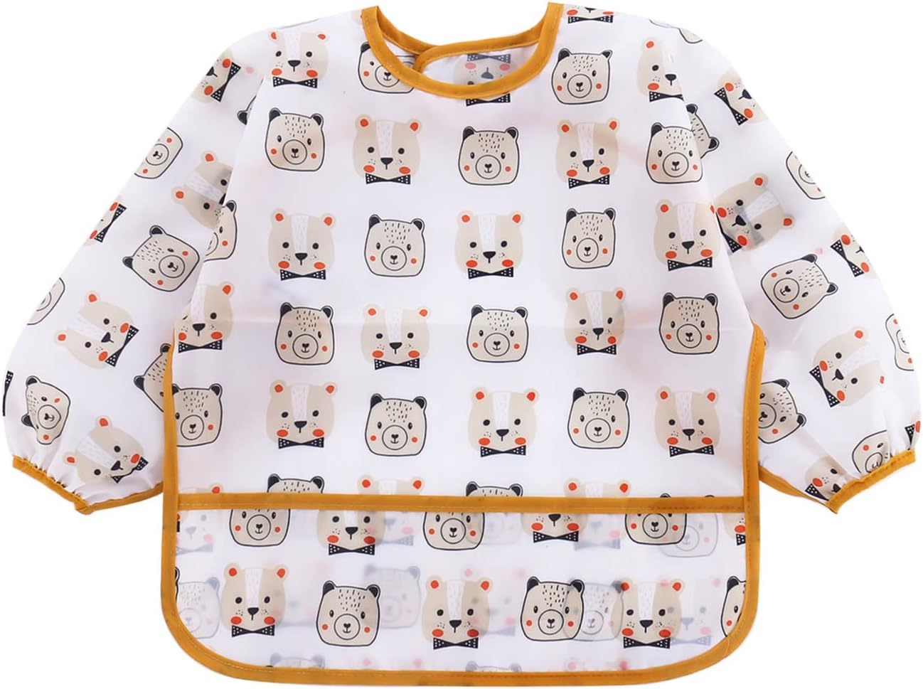 PandaEar 5 Pack Long Sleeve Bibs| Waterproof Full Bib with Sleeves for Babies Infant Toddler 6-24 Months| Mess Proof Baby Smock for Eating| Baby Apron for Feeding - Image 5